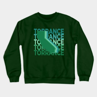 Torrance California Green Repeat Crewneck Sweatshirt